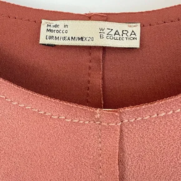 Zara Womens Salmon Pink Top Size M - Picture 4 of 5